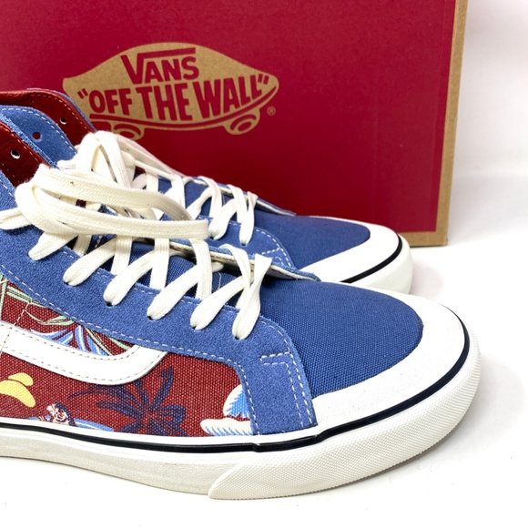 VANS Sk8-Hi 138 Decon Blue Beige Men’s Suede Canvas Sneakers Size VN0A4BX2B6R - Picture 4 of 10